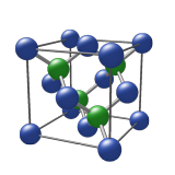 Zinc blende crystallographic structure model rendered with Ball & Stick viewer application