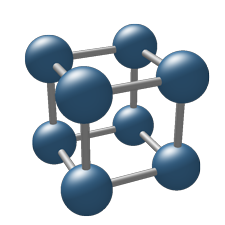 Finished simple cubic structure model