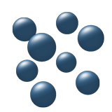 Half-done simple cubic structure model. All the eight ball items were put by duplication.